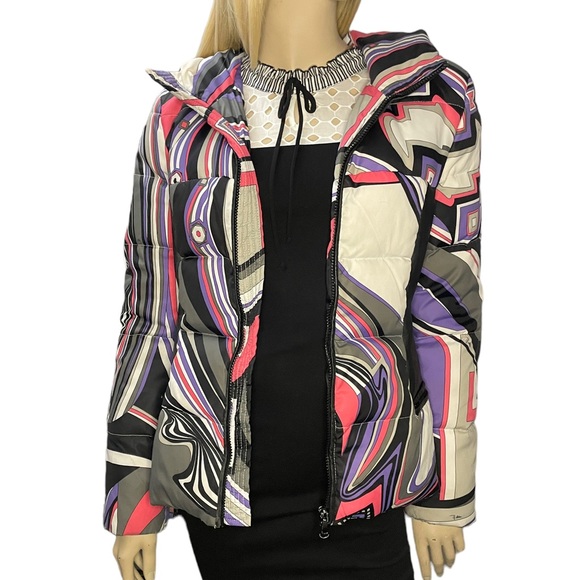 Emilio Pucci Women's Pink and Purple Signature Puffer Jacket vintage - Picture 11 of 15